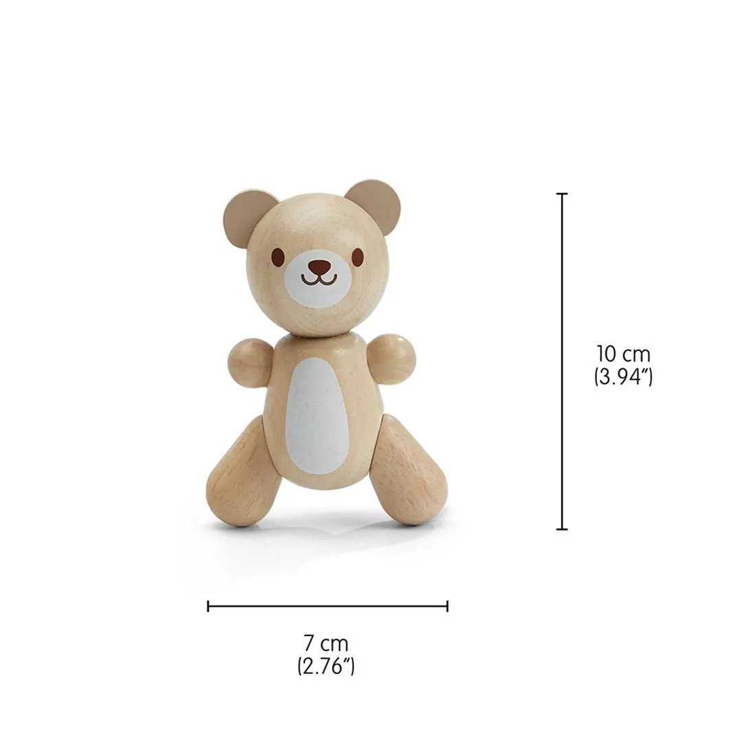 PlanToys Petit Ours figurine bois articulée bébé