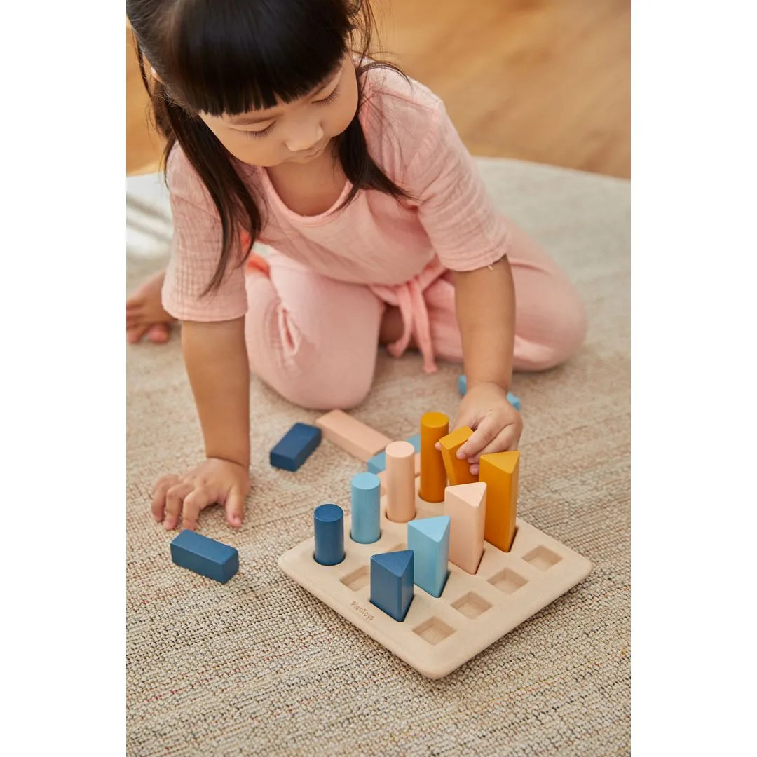 PlanToys Orchard Geometric Peg Board jeu chevilles bois