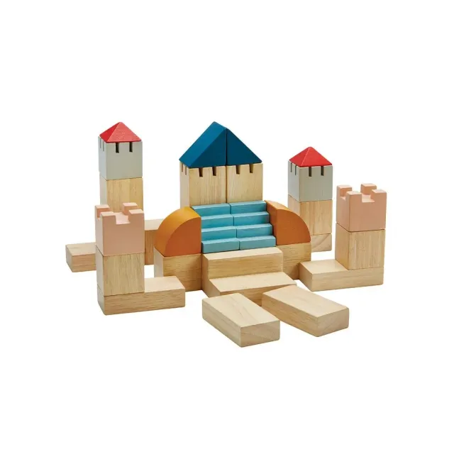 PlanToys Creative Blocks Orchard cubes bois 30 pièces