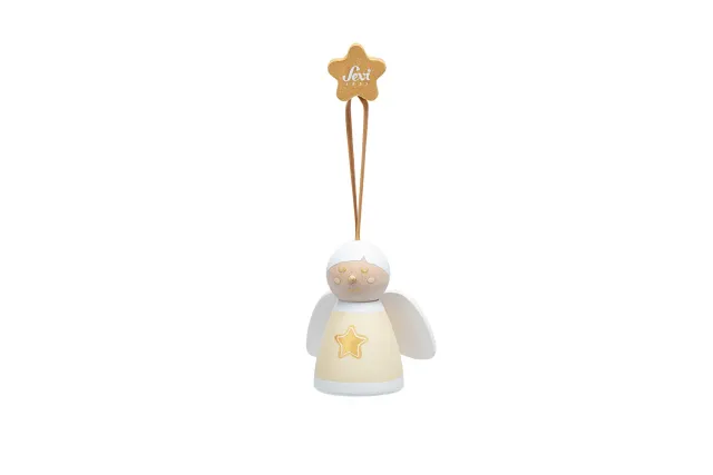 Sevi Ange Lui blanc déco Noël bois à suspendre