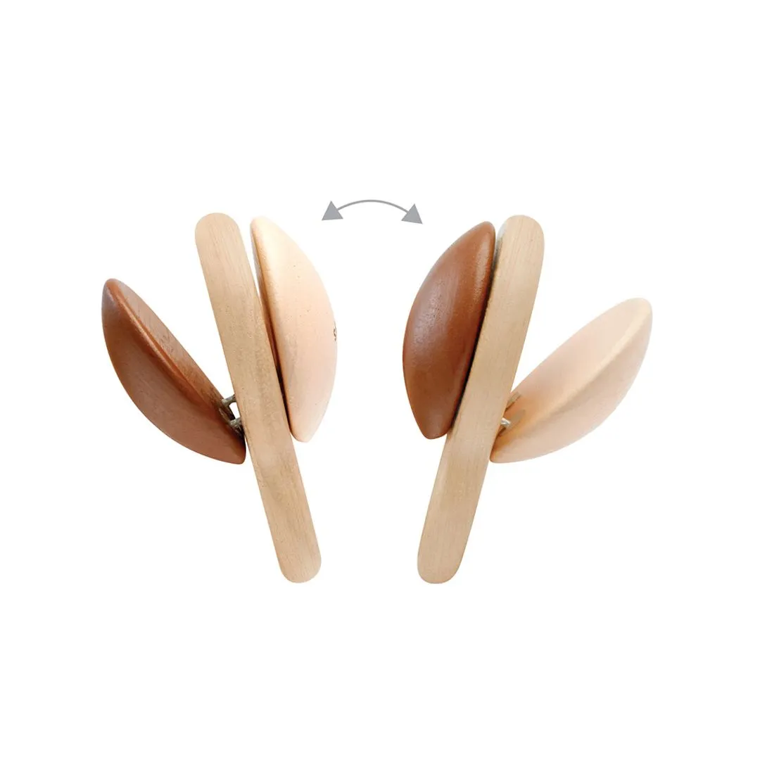 PlanToys Shake N Clap hochet bébé bois anneau