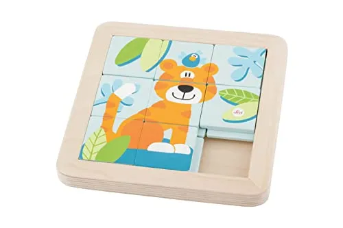 Trudi Sevi 83081 puzzle glissant tigre bois 18 cm