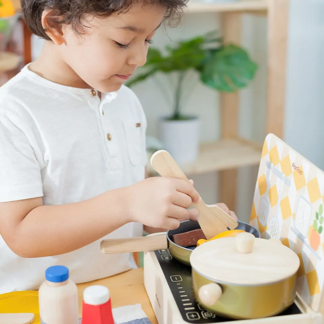 PlanToys Cooking Utensils Set dinette bois 5 pièces