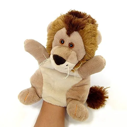 Trudi marionnette lion beige peluche 22 cm