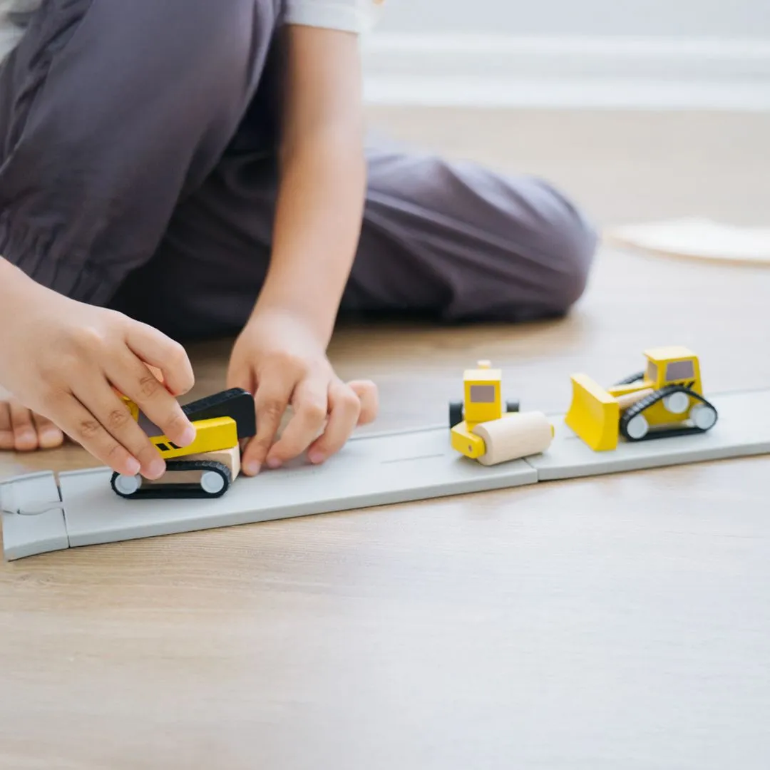 PlanToys Road Construction véhicules chantier bois