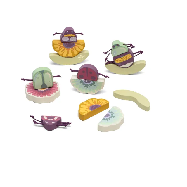 Trudi Sevi 83137 Mix Match jeu bois fleurs insectes