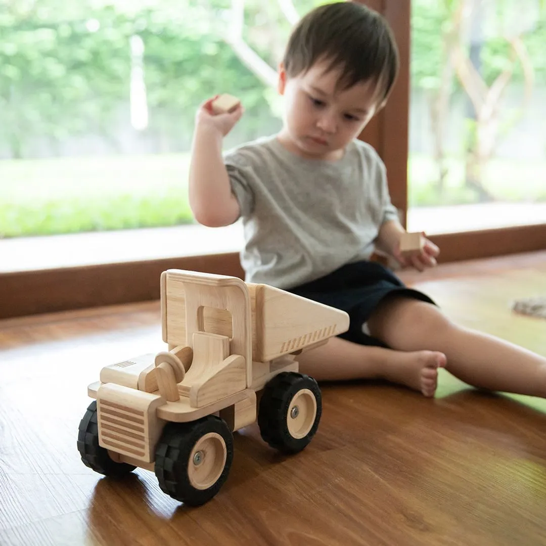 PlanToys Dump Truck camion benne bois levier