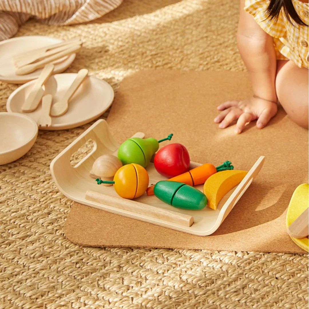 PlanToys Assorted Fruit Vegetable dinette à découper 18 mois