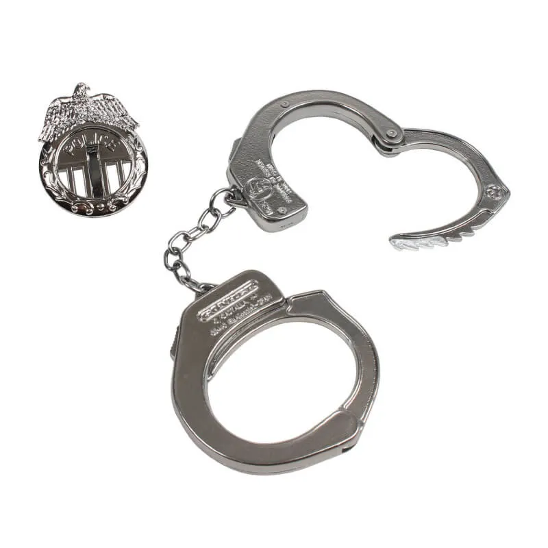 Gonher Police menottes + plaque métal enfant