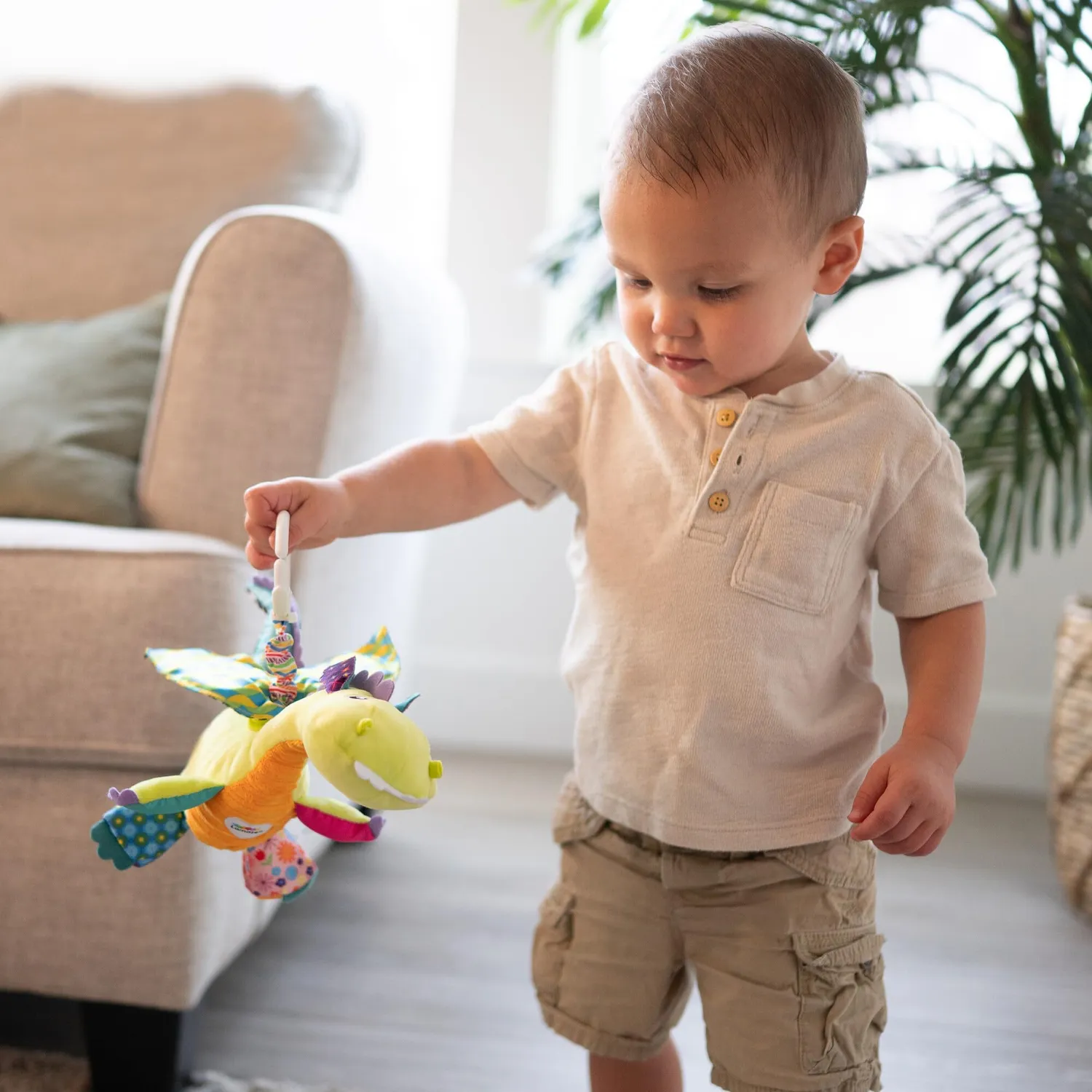 Tomy Lamaze Flip Flap Dragon peluche éveil naissance