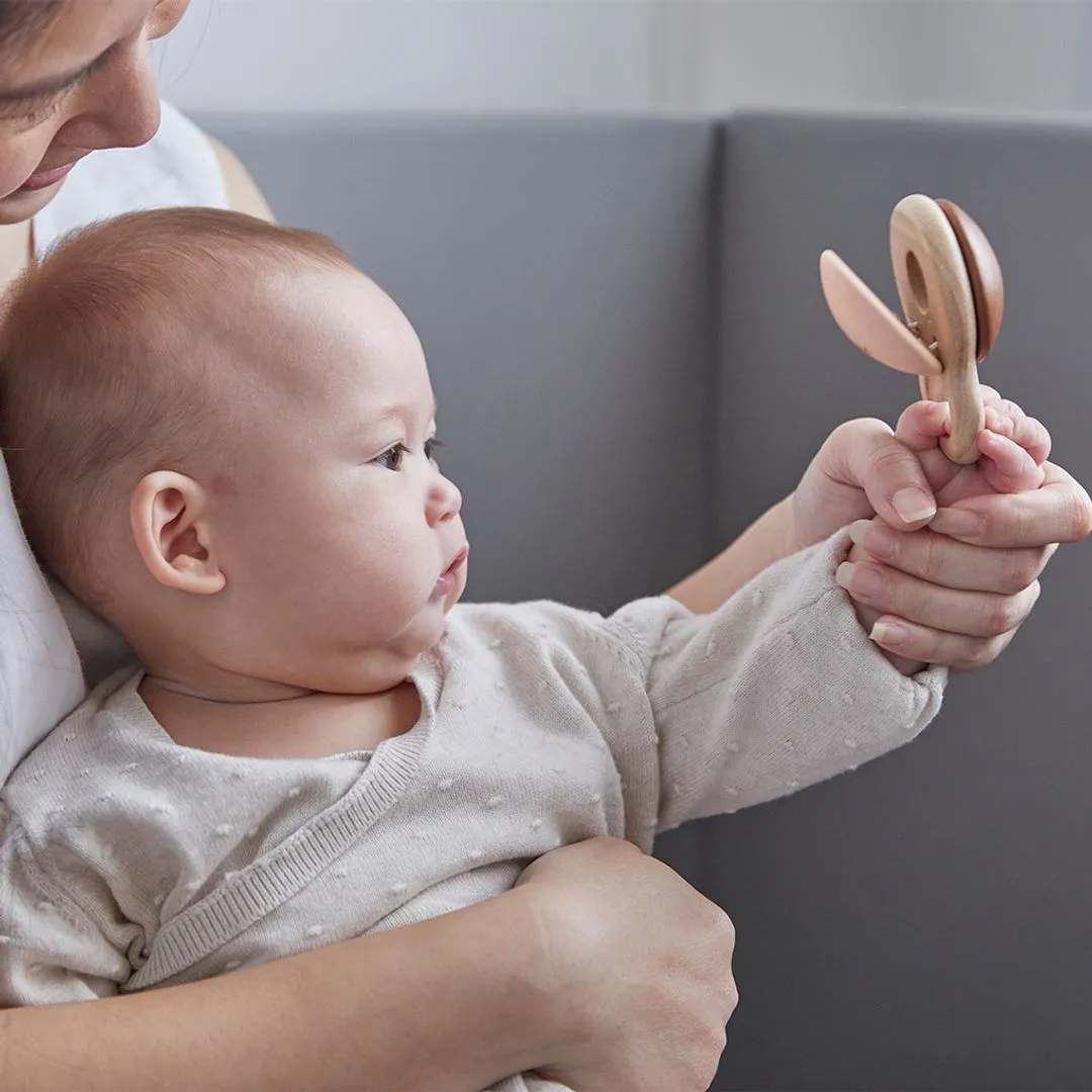 PlanToys Shake N Clap hochet bébé bois anneau