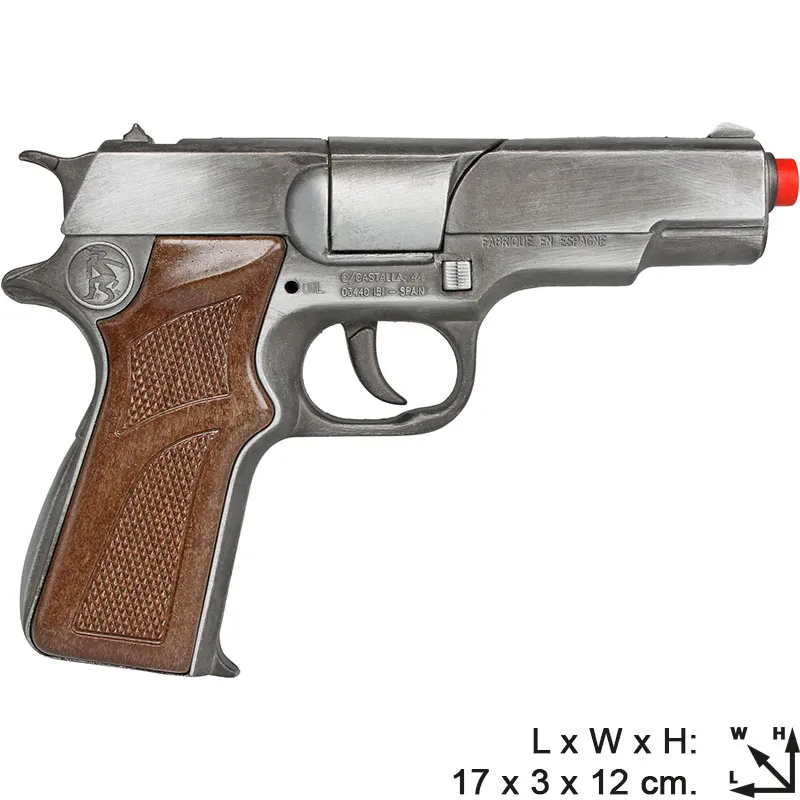 Gonher Police Gold Collection pistolet jouet 8 coups doré
