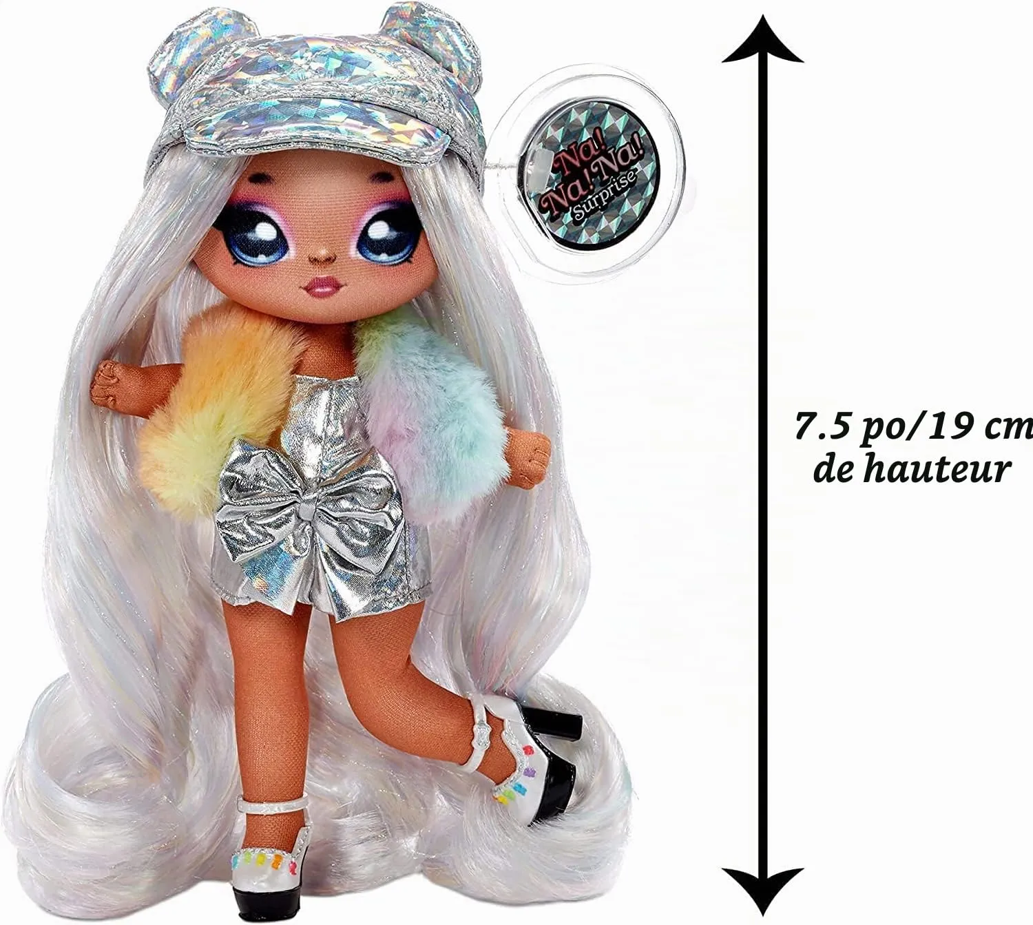 Na! Na! Na! Surprise Glam Ari Prism poupée 2-en-1 sac argenté