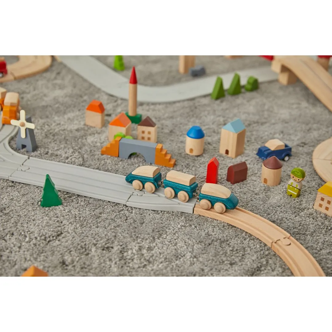 PlanToys Rubber Road & Rail adaptateurs circuit train 2 pièces