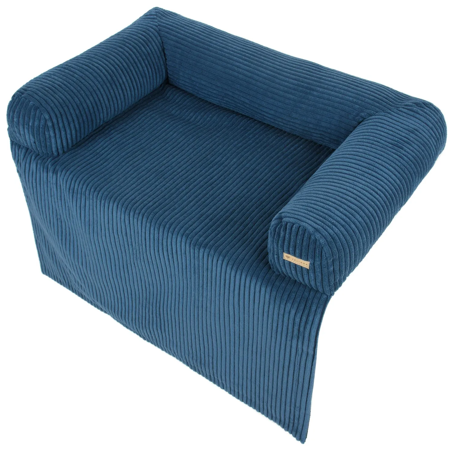 Velinda lit pour chien canapé bleu marine velours côtelé