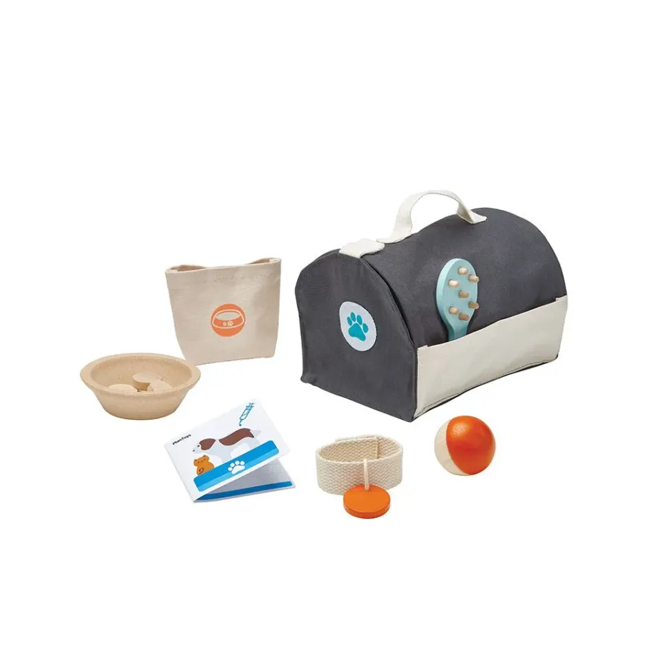 PlanToys Pet Care Set soin animaux bois 3 ans+