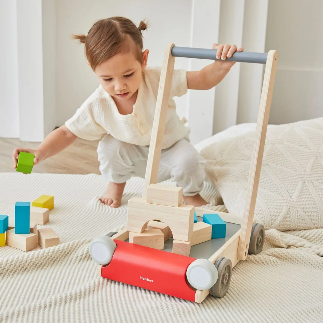 PlanToys Baby Walker chariot de marche bois réglable