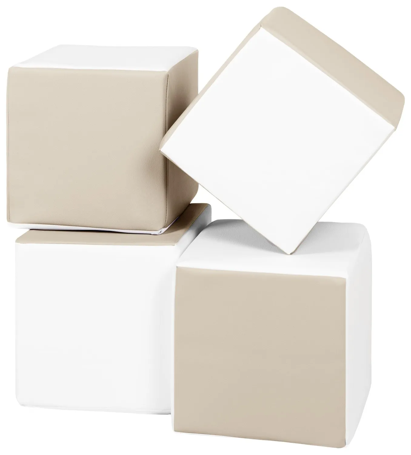 Velinda Cubes blocs en mousse blancs lot de 4
