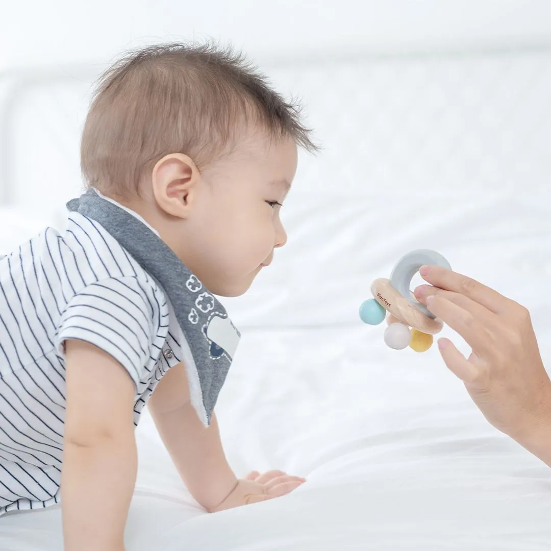 PlanToys Bell Rattle hochet bébé bois 0-6 mois