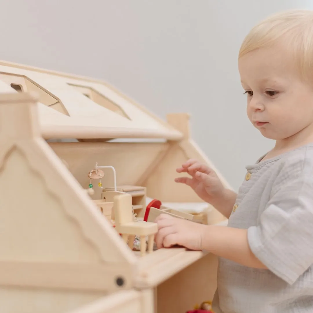 PlanToys Victorian maison poupée 3 étages bois