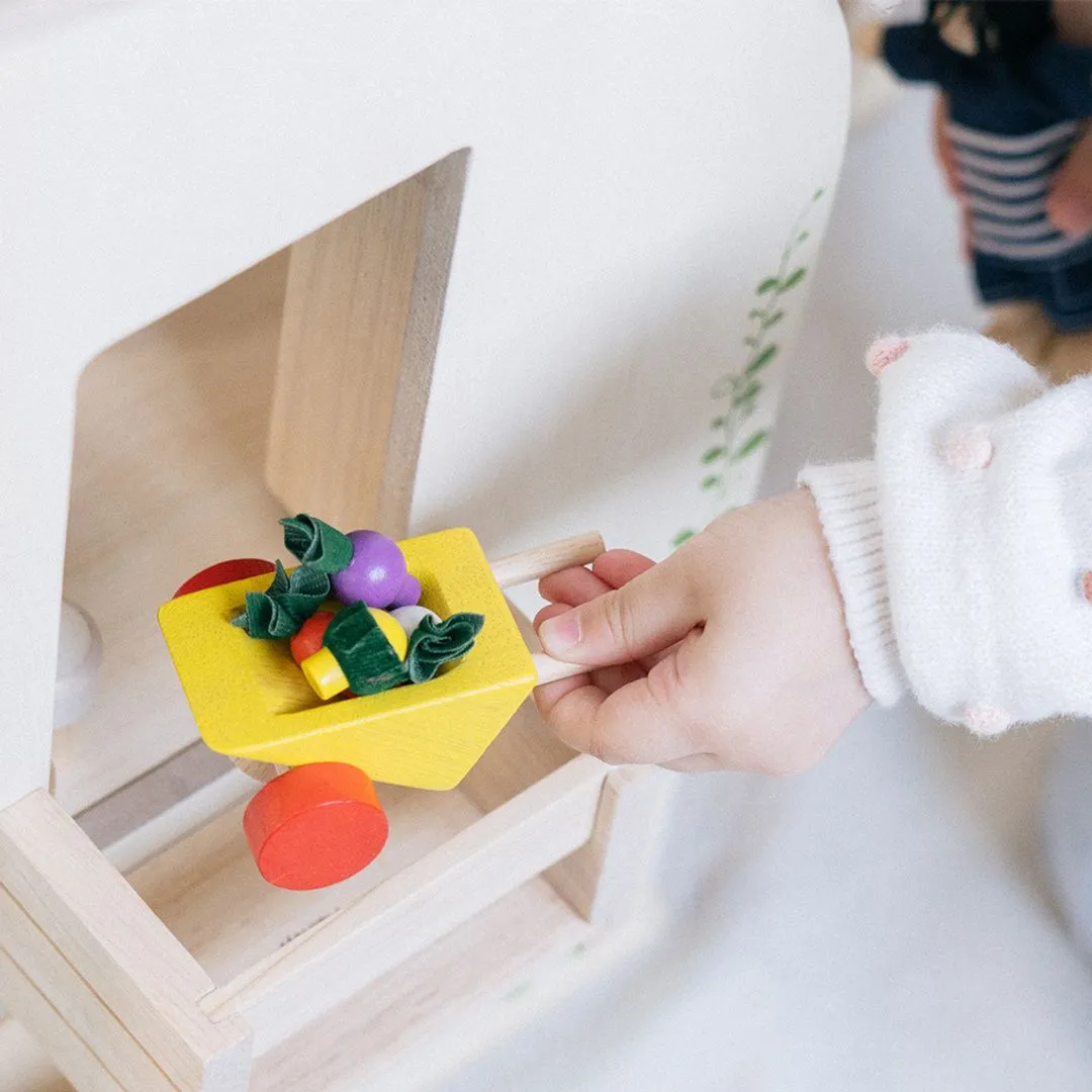 PlanToys Green Dollhouse maison de poupée verte avec meubles bois