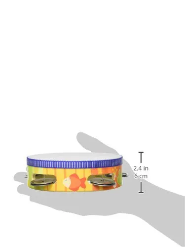 Sevi tambourin en bois enfant 18 cm