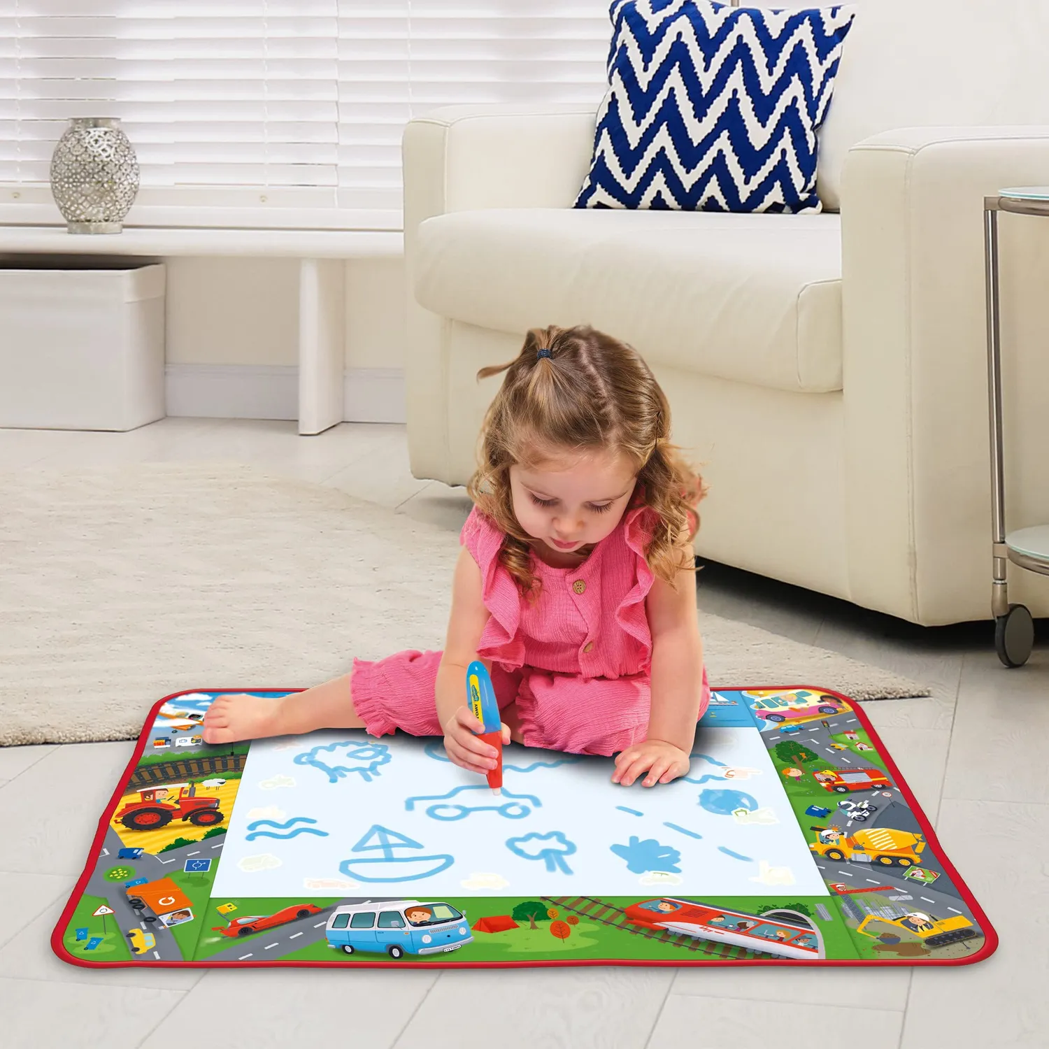 Tomy AquaDoodle tapis dessin eau véhicules 75x55 cm