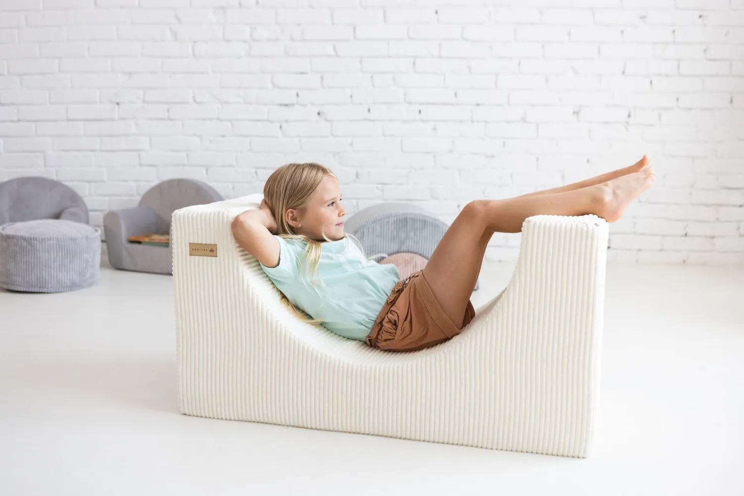 Velinda Arc en Ciel blocs mousse enfant lot 3 gris crème rose