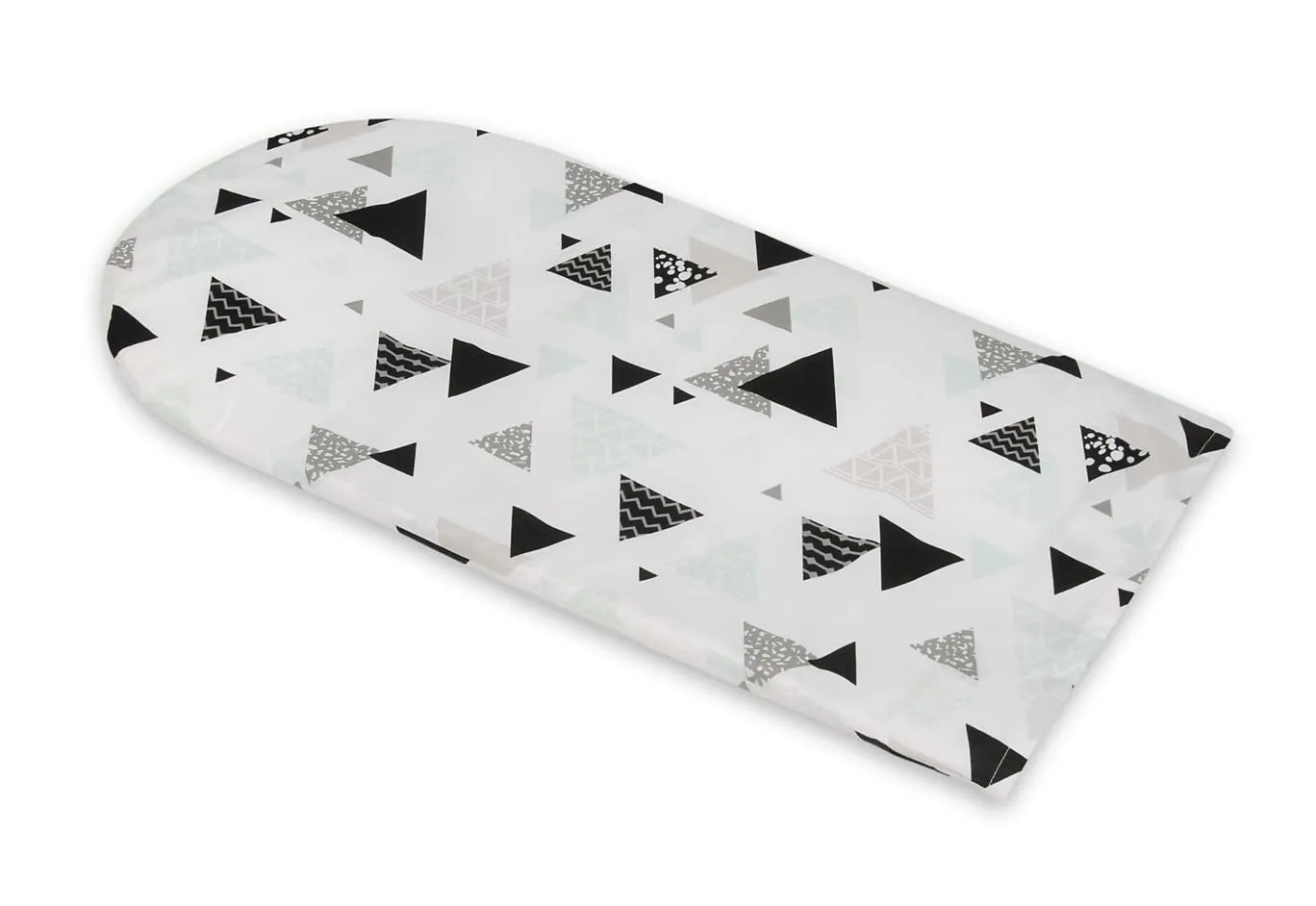 Velinda Triangles Menthe cocon bébé coton réglable blanc