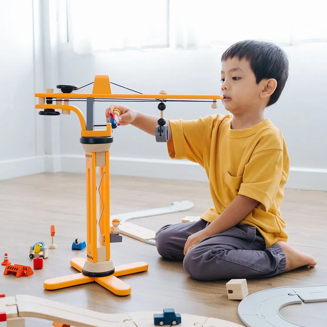 PlanToys Crane Set jeu de chantier grue dès 3 ans