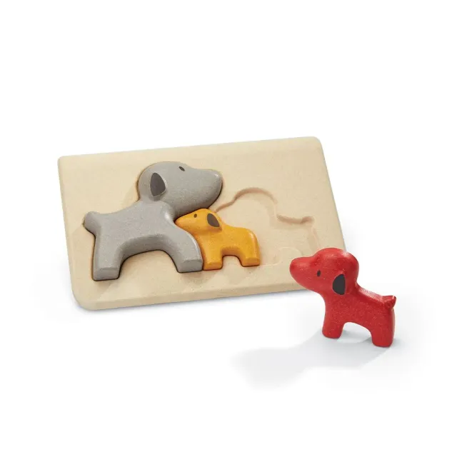 PlanToys Dog Puzzle chien bois 4 pièces dès 18 mois