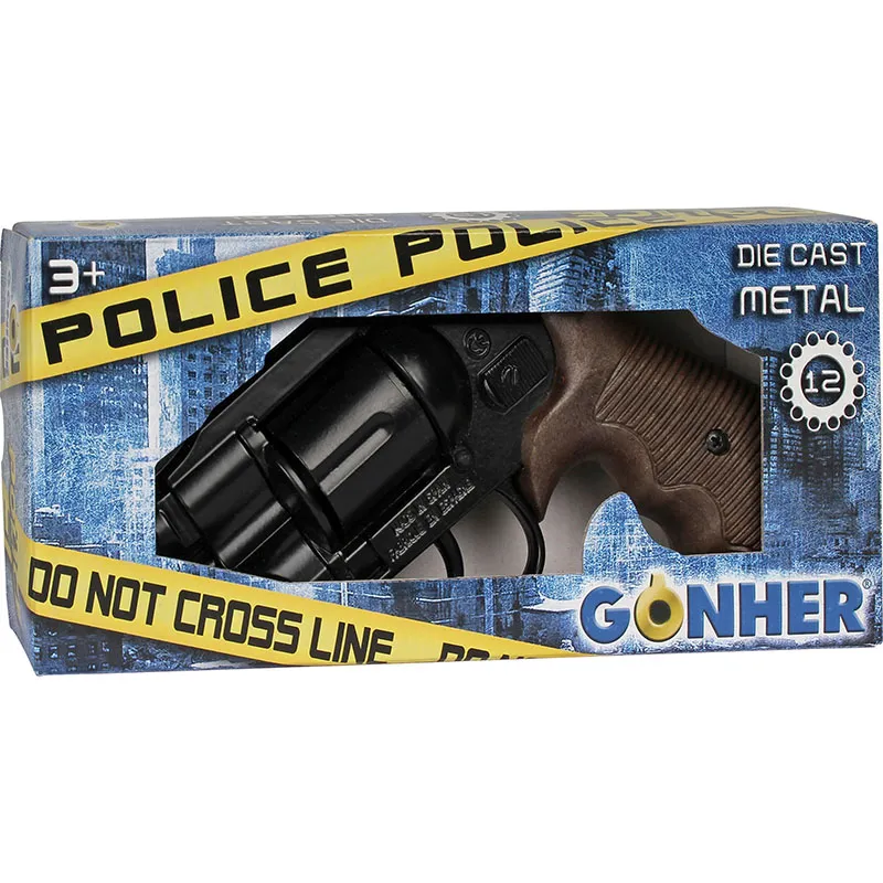 Gonher Police Revolver jouet 12 coups métal