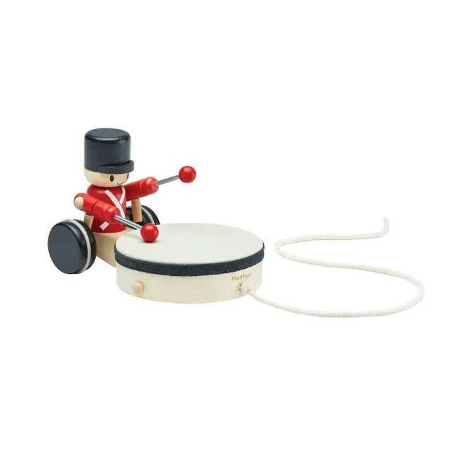 PlanToys Pull Along Drummer jouet à tirer bois dès 12 mois