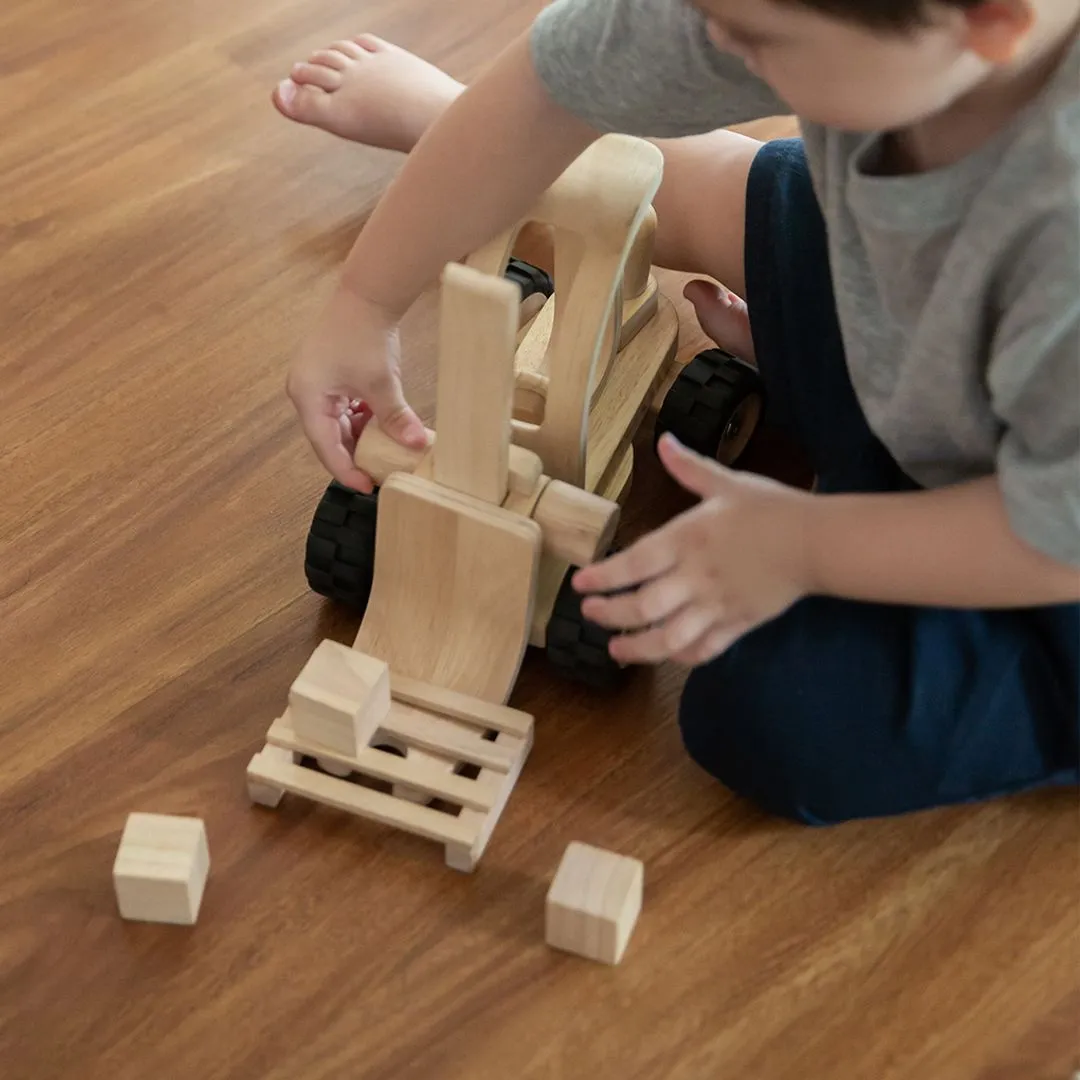 PlanToys Forklift chariot élévateur bois dès 3 ans