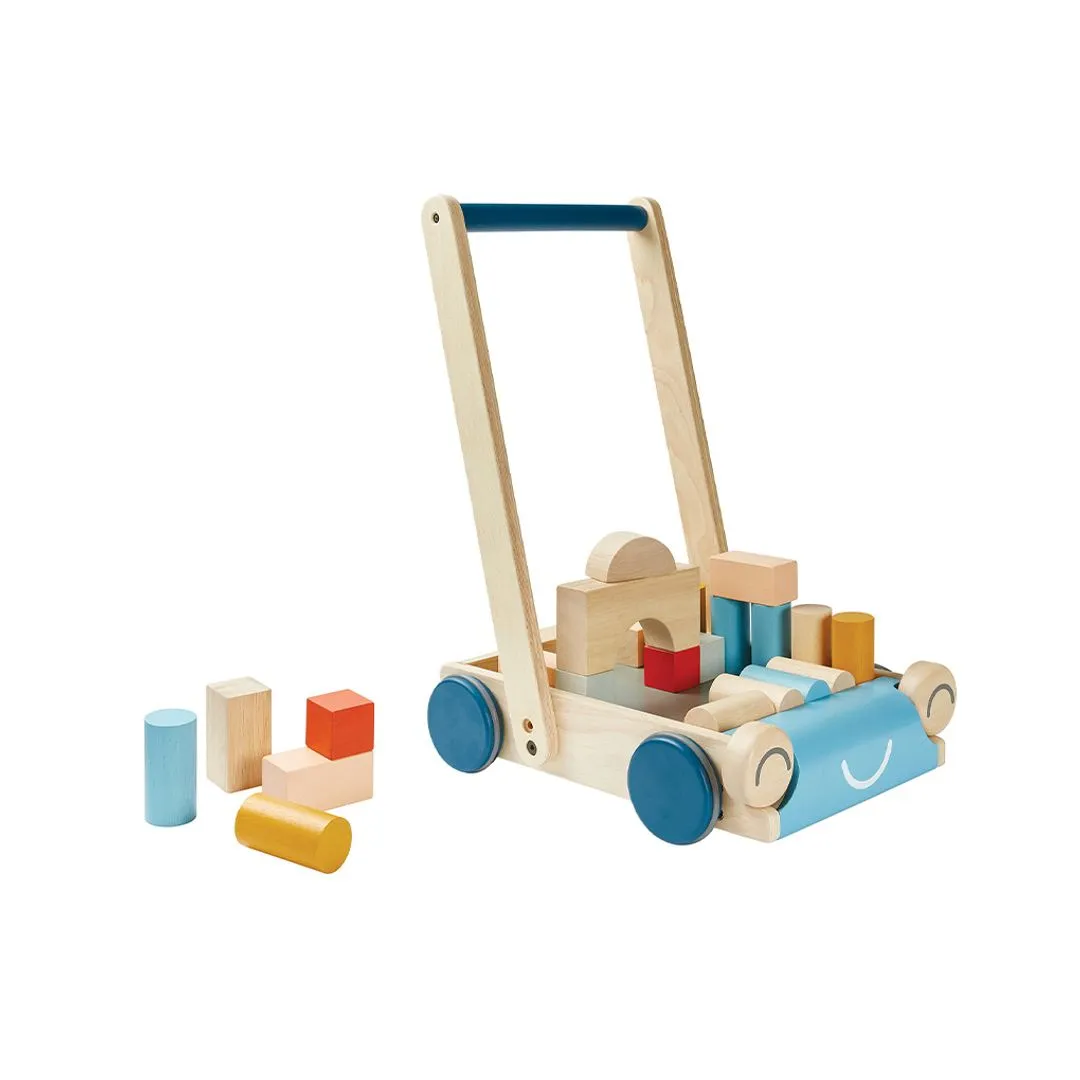 PlanToys Baby Walker Orchard pousseur bois 24 blocs