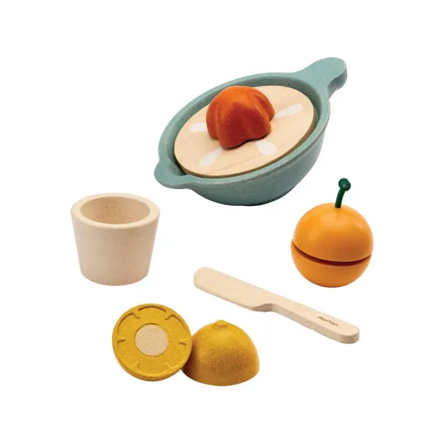 PlanToys Fresh Squeeze dinette presse-agrumes bois 5 pièces