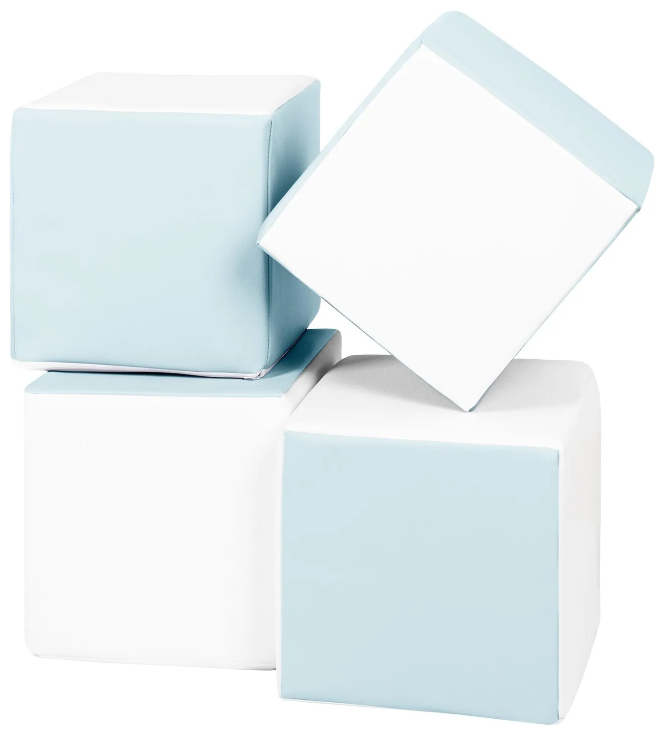 Velinda Cubes blocs en mousse blancs lot de 4