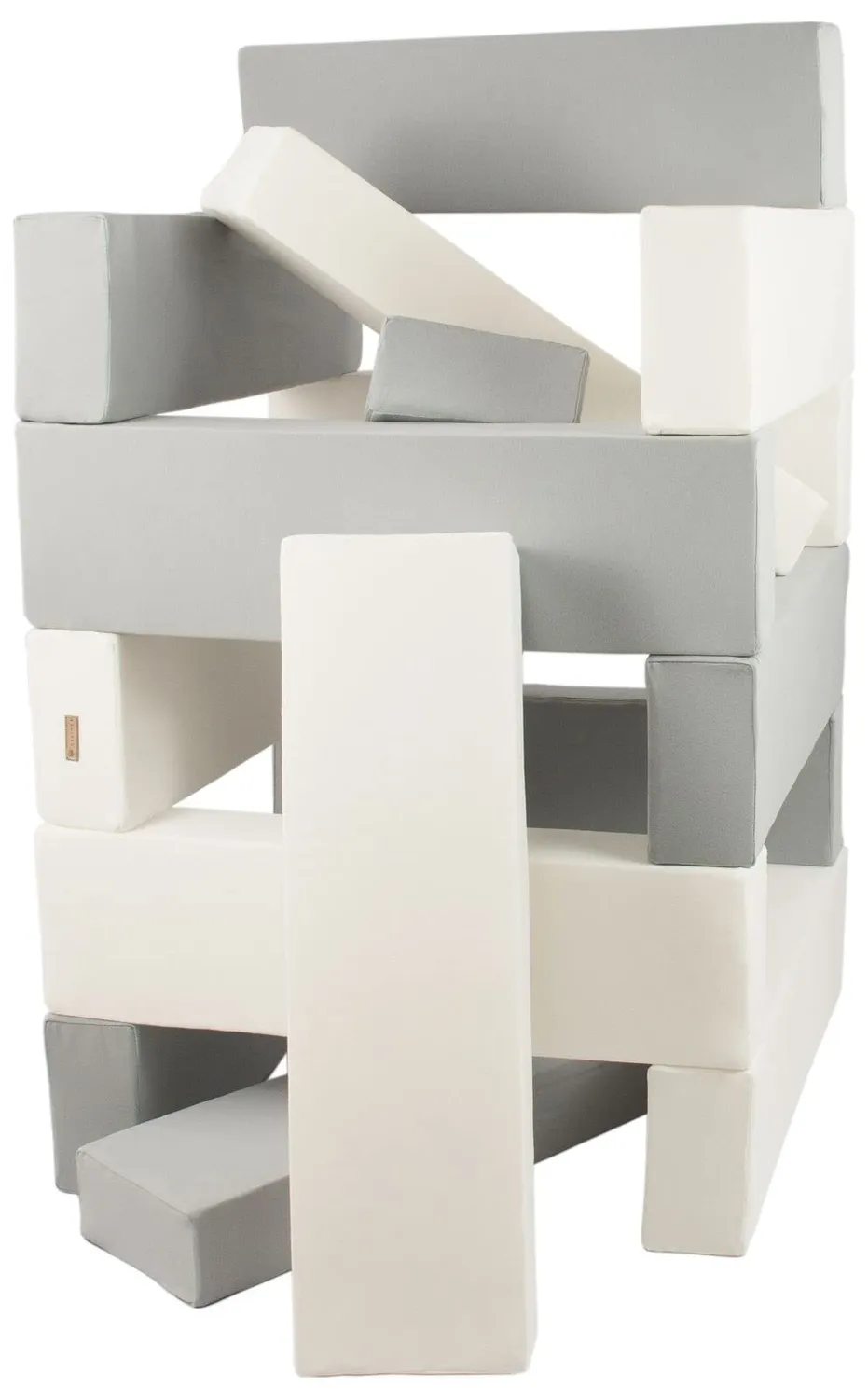 Velinda lot 15 blocs mousse motricité blanc bleu gris