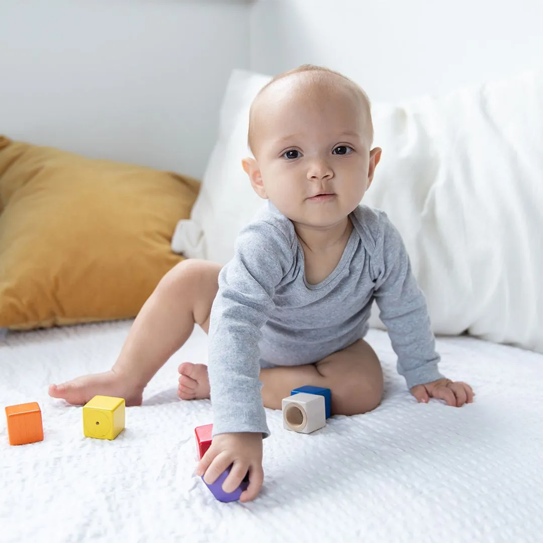 PlanToys Activity Blocks cubes sensoriels bois 12 mois