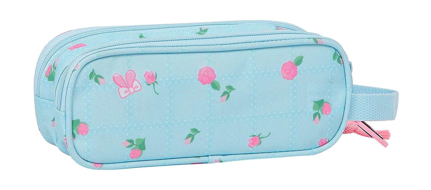 Safta M513 trousse double bleu clair fille