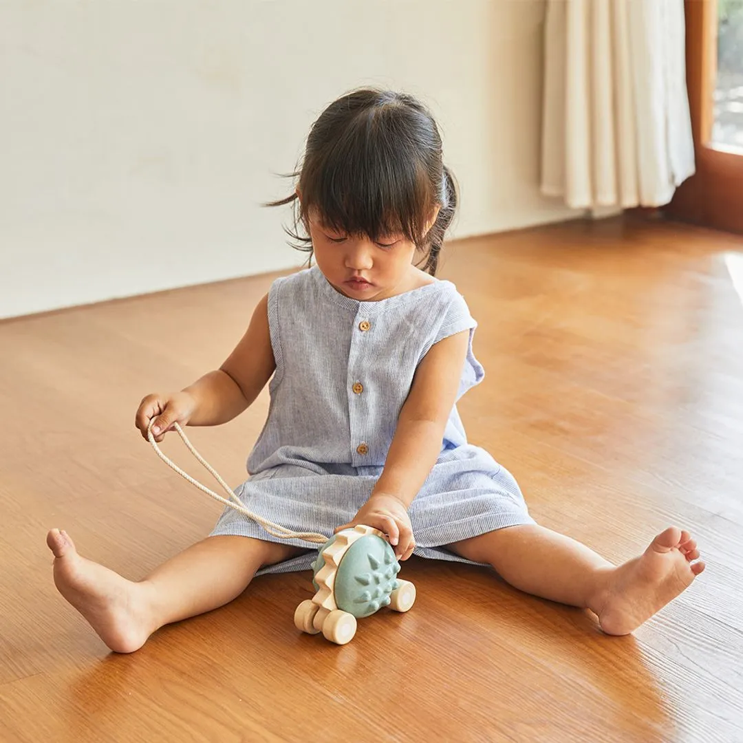 PlanToys Hérisson bleu jouet à tirer 12 mois