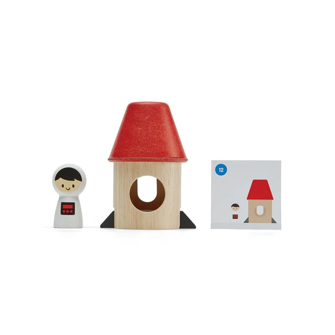 PlanToys Spatial Rocket fusée bois 25 pièces