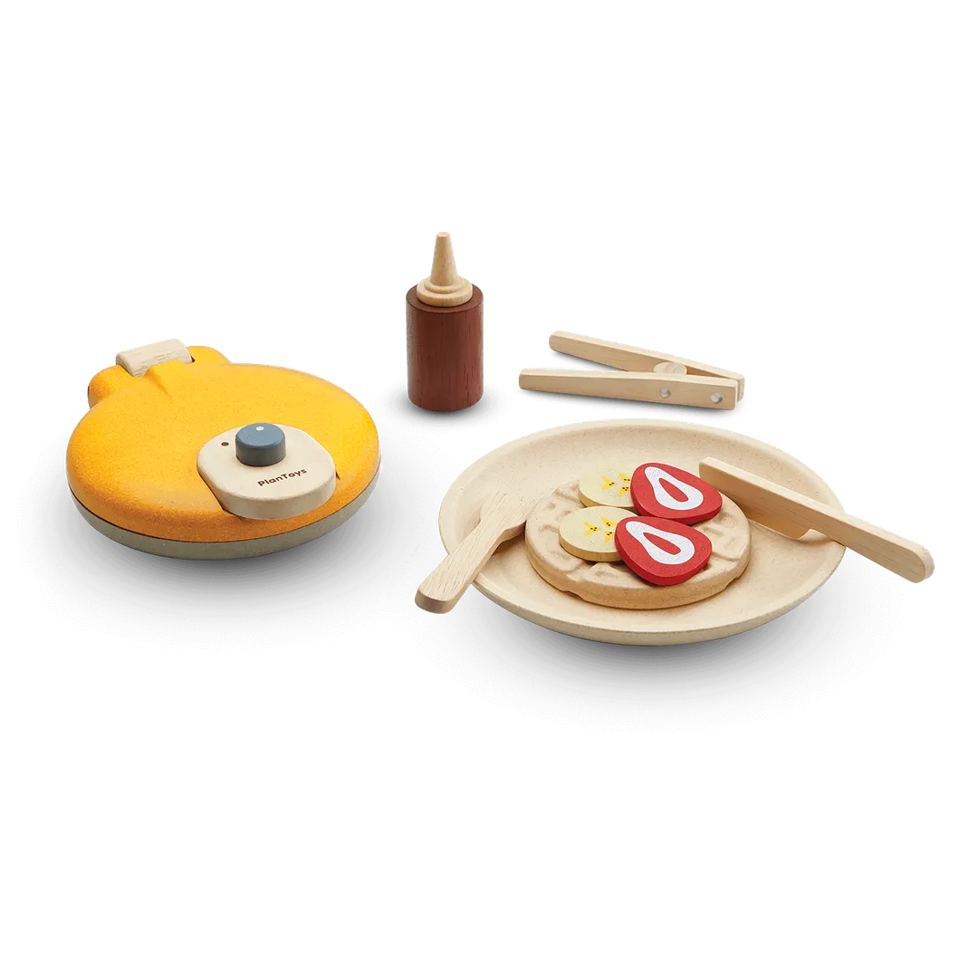 PlanToys Waffle Set dinette bois gaufres dès 2 ans