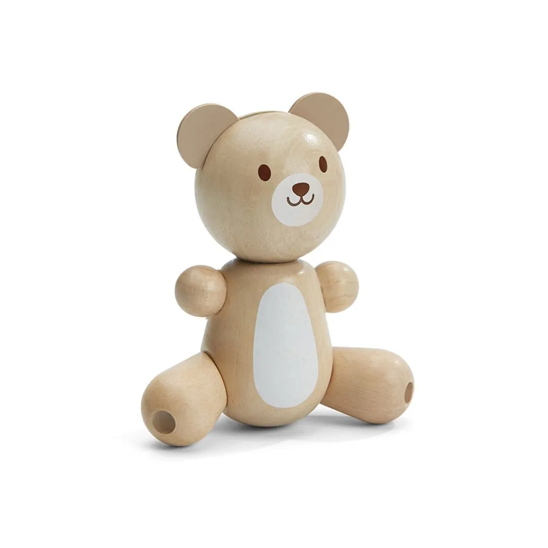 PlanToys Petit Ours figurine bois articulée bébé