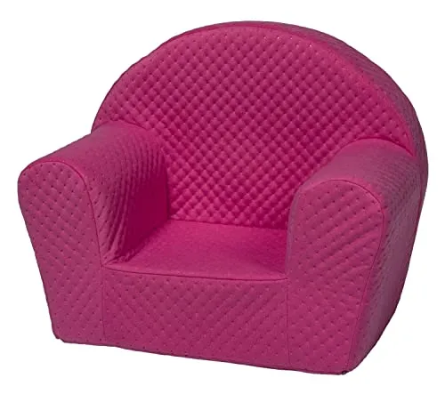 Velinda fauteuil enfant mousse rose 52cm déhoussable