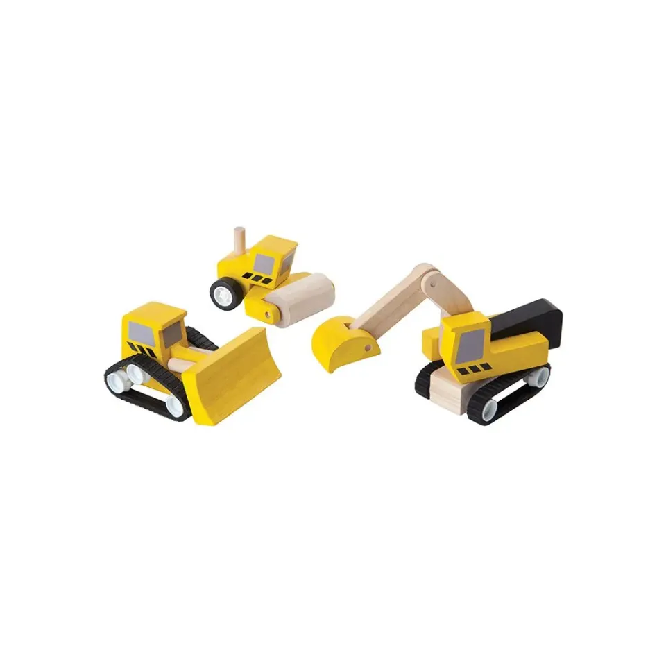 PlanToys Road Construction véhicules chantier bois