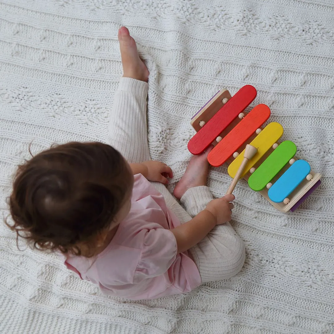 PlanToys Oval Xylophone xylophone bois 5 lames dès 12 mois