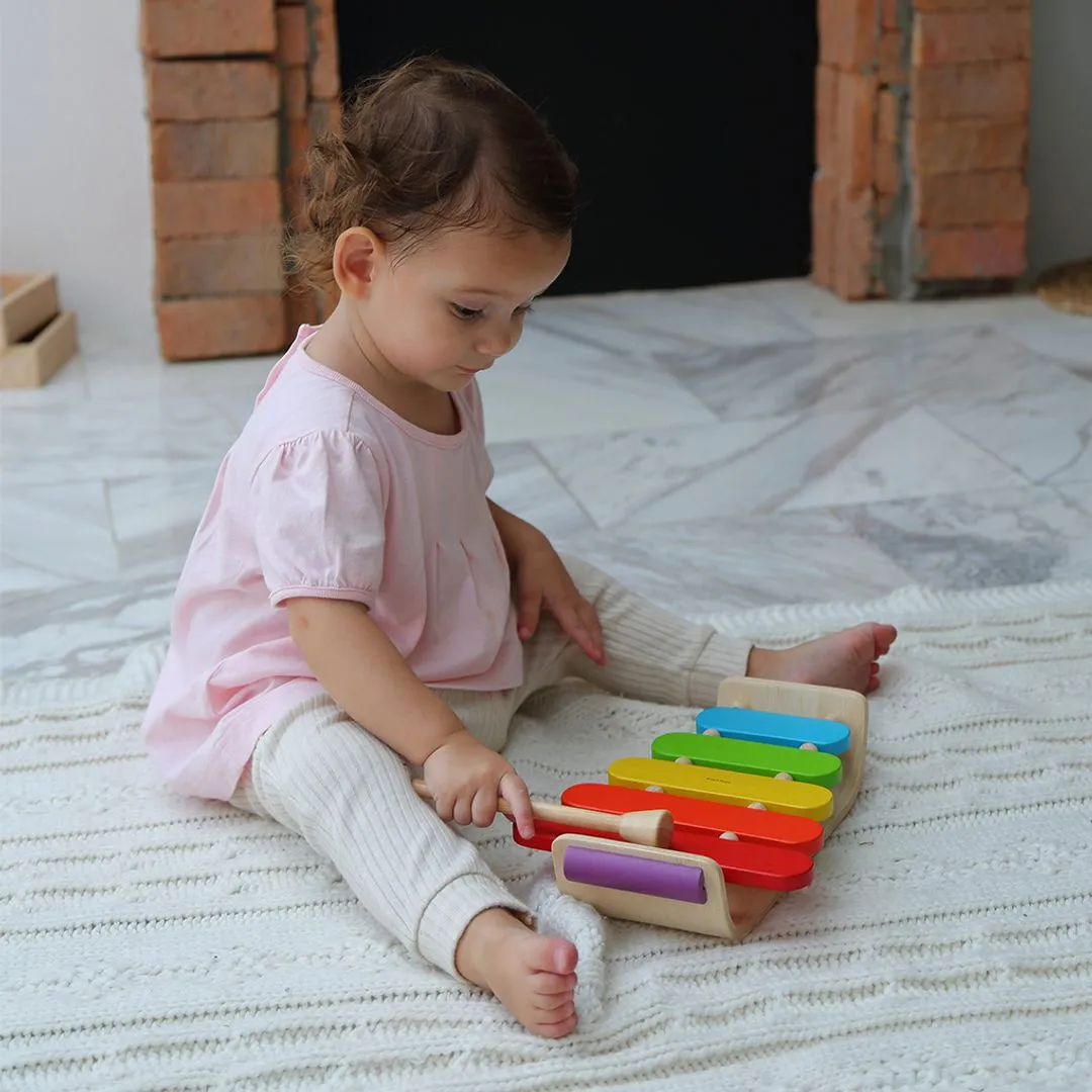 PlanToys Oval Xylophone xylophone bois 5 lames dès 12 mois