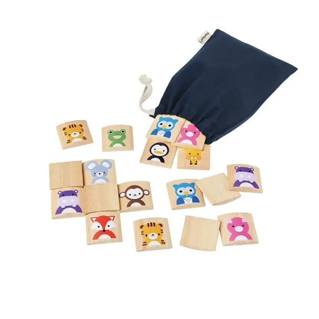 PlanToys Animals Memo memory animaux bois 2 ans