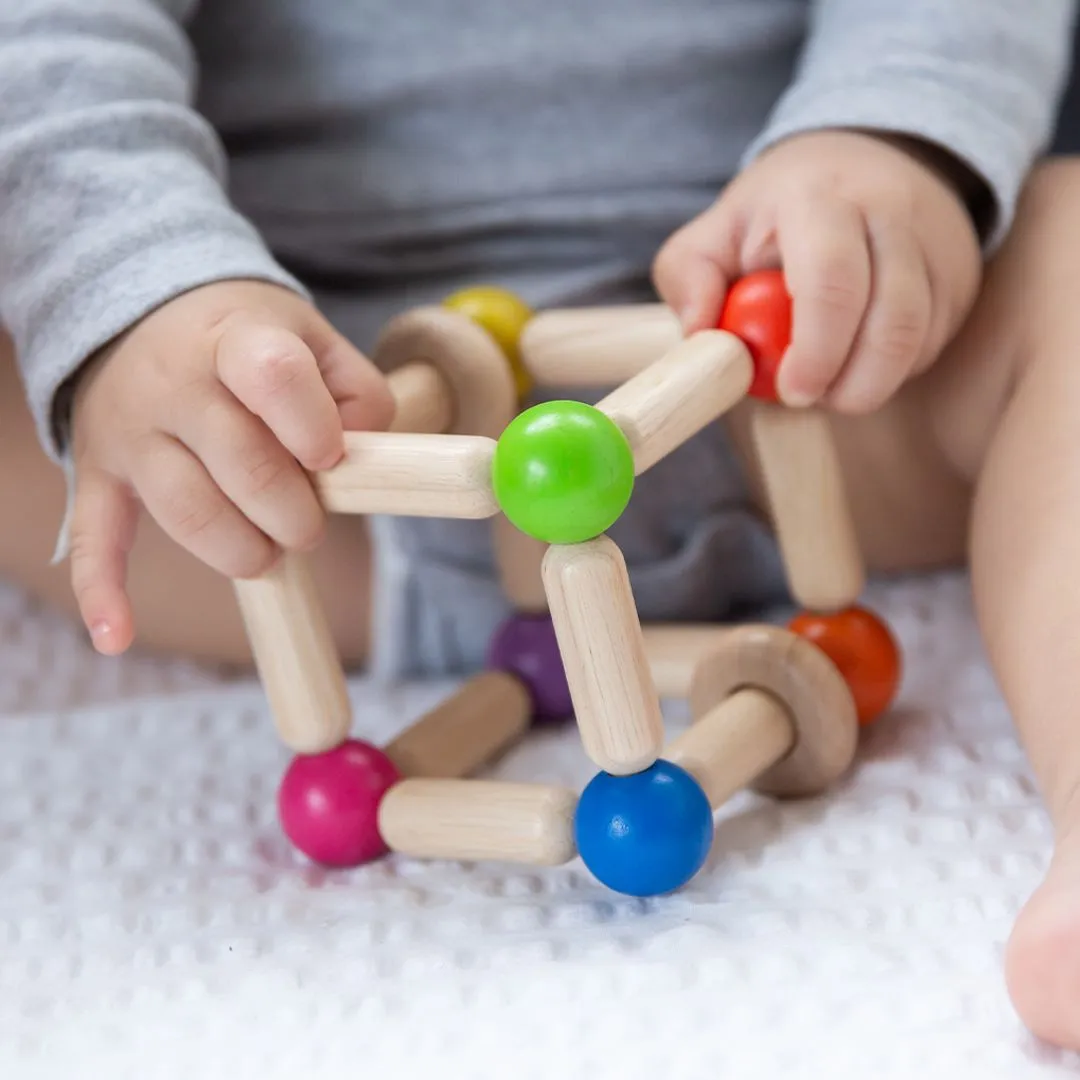 PlanToys Square Clutching Toy hochet bébé bois